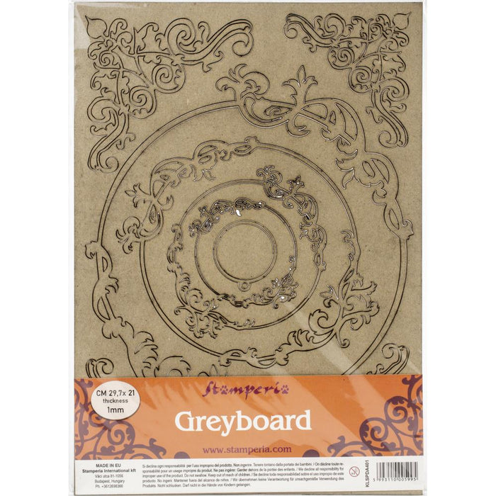 Stamperia Greyboard Cut-Outs - Frames & Rounds