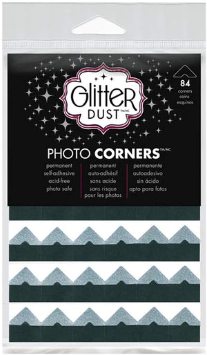 Glitter Dust Photo Corners - Silver