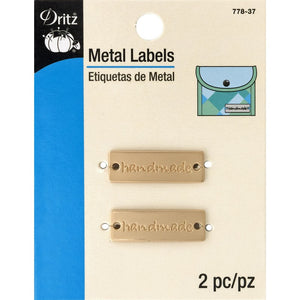 Dritz Metal Labels - Matte Gold-Handmade