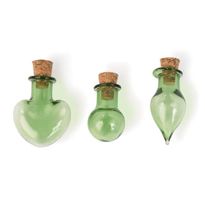 Fancy Green Bottles - 3pk