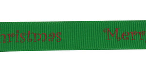 10mm Christmas Ribbon - 100yd roll -  Green