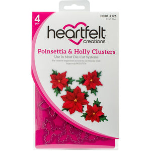 Heartfelt Creations Cut & Emboss Dies - Poinsettia & Holly Clusters