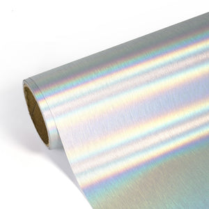 DNA Self Adhesive Vinyl - Holographic Brushed Silver - 12"x 60"