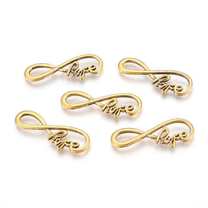 Antique Gold Infinity- Hope Link - 10pk
