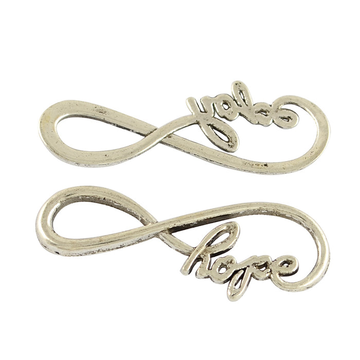 Antique Silver Infinity- Hope Link - 10pk