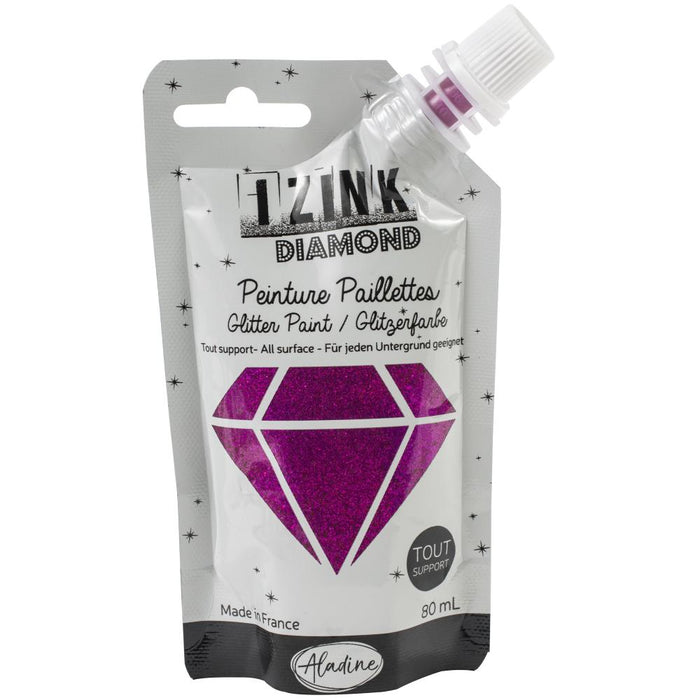 IZINK Diamond Glitter Paint - Magenta