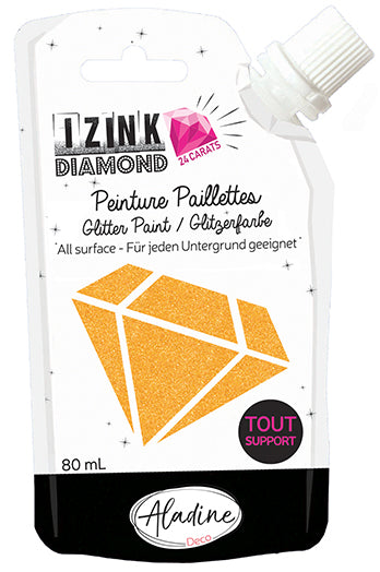 IZINK Diamond 24 Carats Glitter Paint - Orange