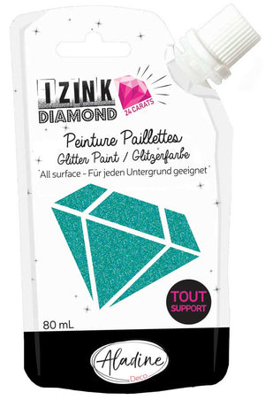IZINK Diamond 24 Carats Glitter Paint - Turquoise