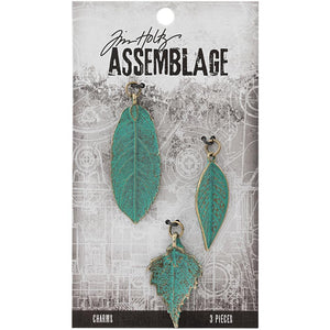 Tim Holtz Assemblage Charms - Patina Leaves