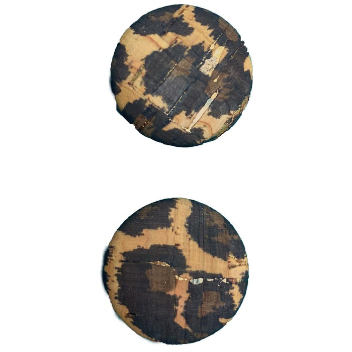 Belagio Cork Covered Buttons - Leopard
