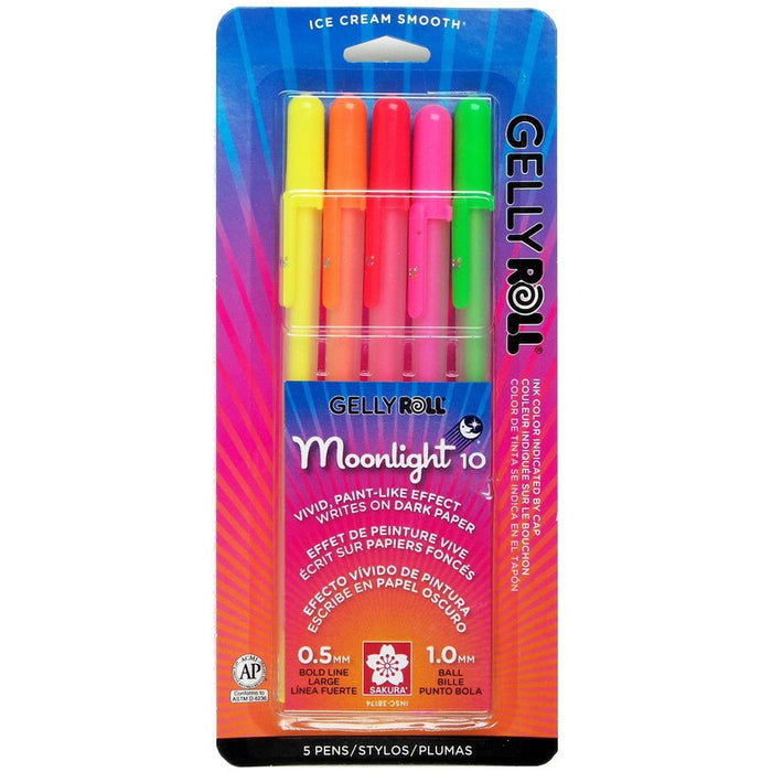 Gelly Roll Moonlight Pen 5-Colour Dawn Set - Medium Point