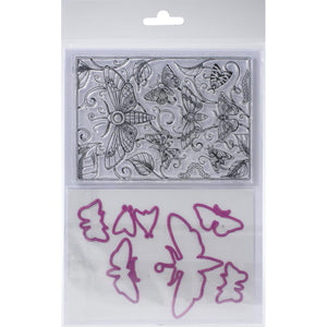 Pink Ink Designs Stamp And Die Set - Moth & Legends