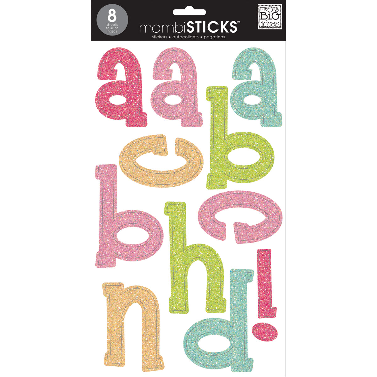 Sticko Alphabet Stickers-Bright Multi Pattern Small