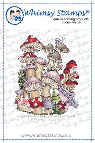 Mushroom Mash Up Rubber Cling Stamp