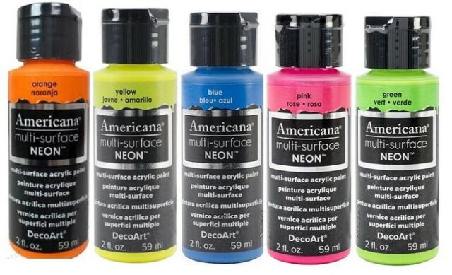 Americana Multi-Surface Satin Acrylics - Metallics & Neons