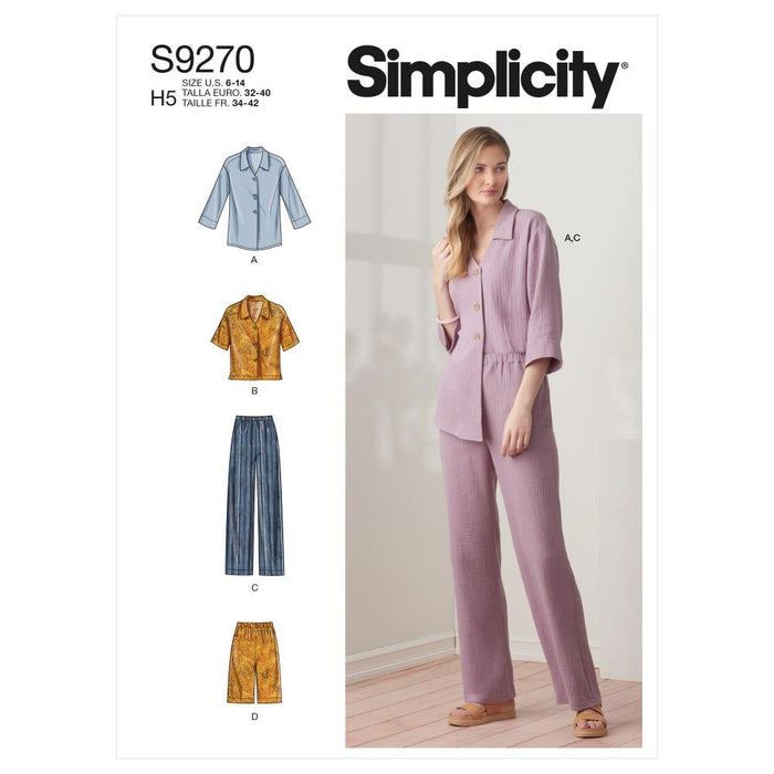 Simplicity Misses Tops & Pants In Two Lengths - Sizes 6-14