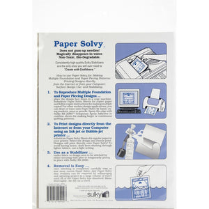 Sulky Paper Solvy Water-Soluble Stabilizer 12/Pkg