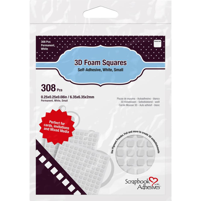 Scrapbook Adhesives Foam Squares - 1/4"