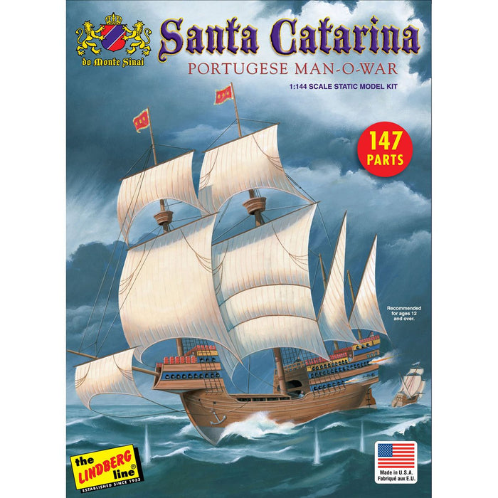 Lindberg Santa Catarina Portuguese Man-O-War Sailing Ship 1:144
