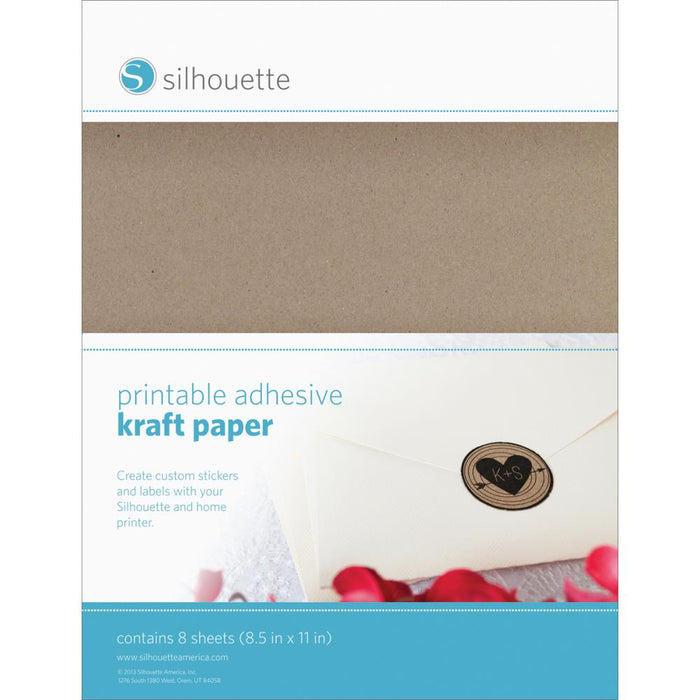 Silhouette Printable Sticker Paper 8.5"x11" - Kraft