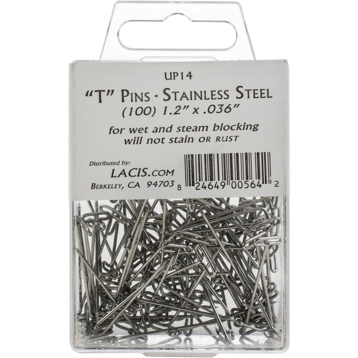 Stainless Steel T-Pins 1.2" 100/Pkg