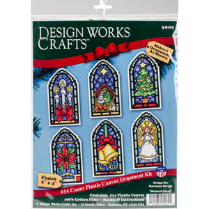 Design Works Stained Glass Ornament Kit - Set of 6