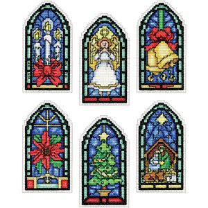 Design Works Stained Glass Ornament Kit - Set of 6