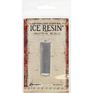 Ice Resin Industrial Bezel - Medium Rectangle - Sterling