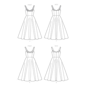 Simplicity Misses Sweetheart-Neckline Dresses - Sizes 12-20