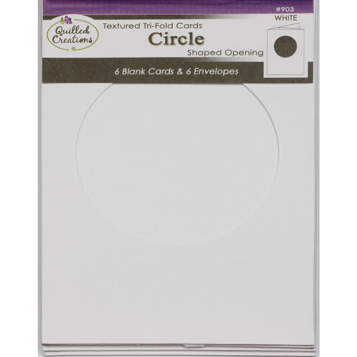 White Trifold With Circle Opening