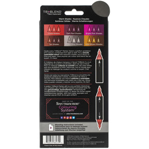 Spectrum Noir Triblend Markers 6/Pkg - Warm Blends