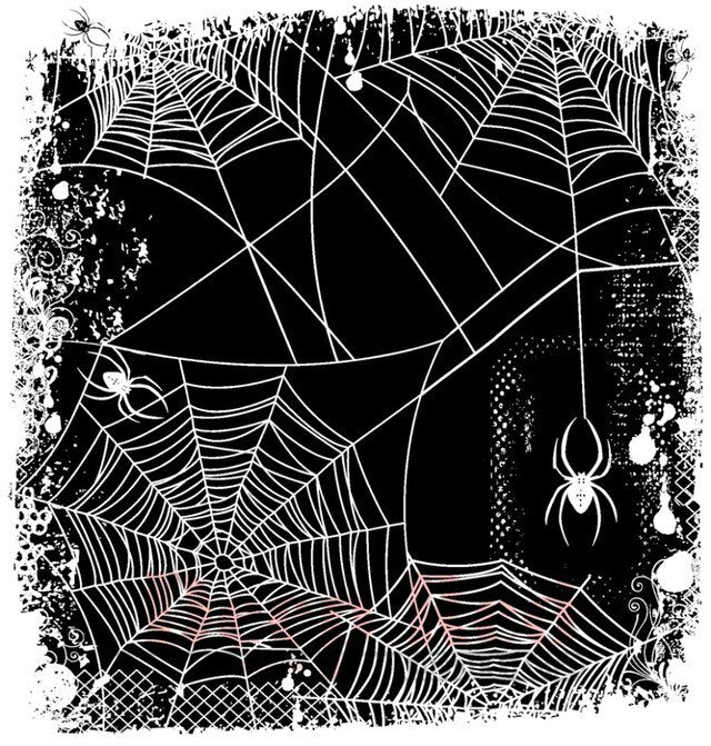 Deep Red - Spider Web Background