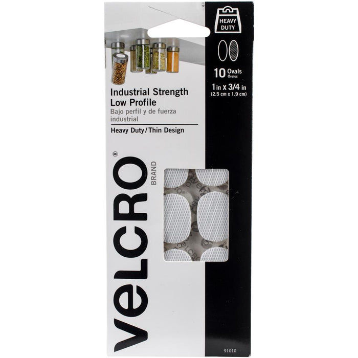 VELCRO® Industrial Strength Coins 1"X.75" - White