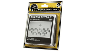 Woodland Scenics Details - Tombstones 1:87 Scale Kit (20 pieces)