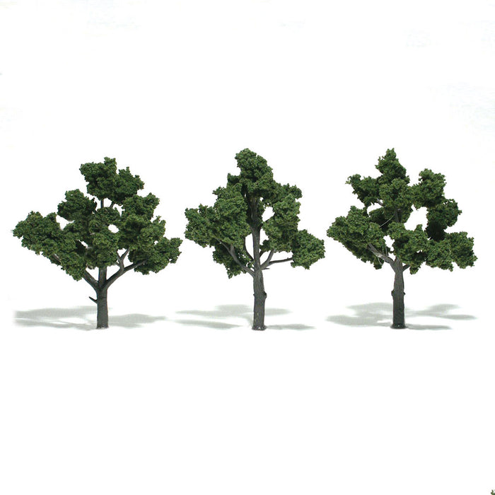 Woodland Scenics Ready Made Trees - Medium Green (4"-5") - 3pk