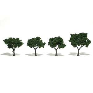 Woodland Scenics Ready Made Trees - Medium Green (2"-3") - 4pk
