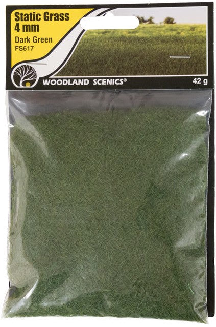 Woodland Scenics Static Grass - 4mm - Dark Green