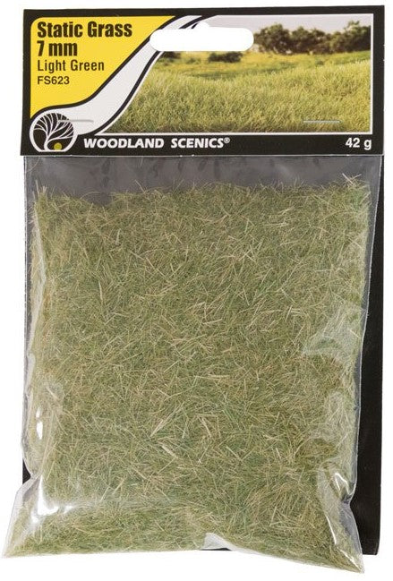 Woodland Scenics Static Grass - 7mm - Light Green