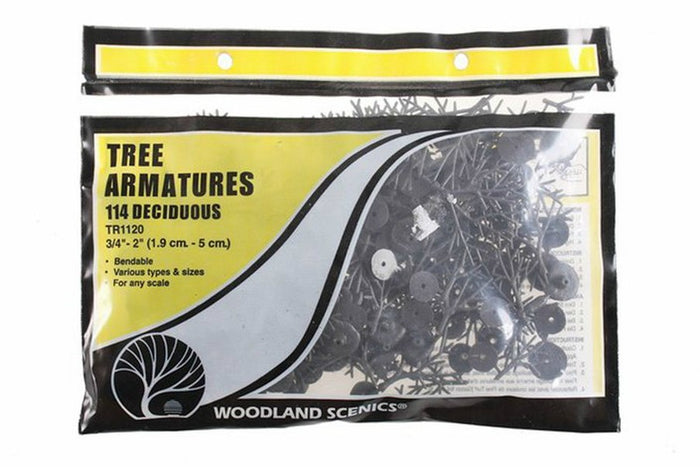Woodland Scenics Tree Armatures - Deciduous (3/4"-2") - 114pk
