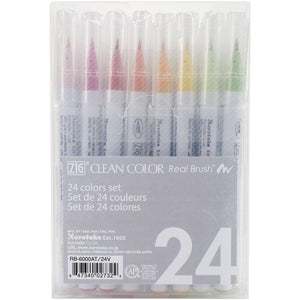 Zig Real Brush Marker Set - 24 Ct.